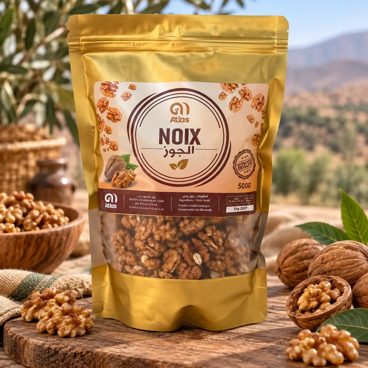 Organic beldi walnuts from Azilal