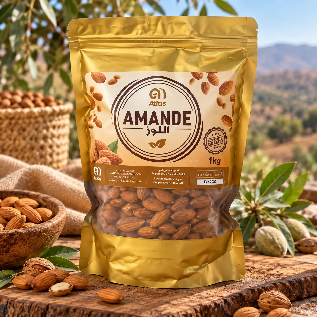 Organic beldi almonds from Azilal