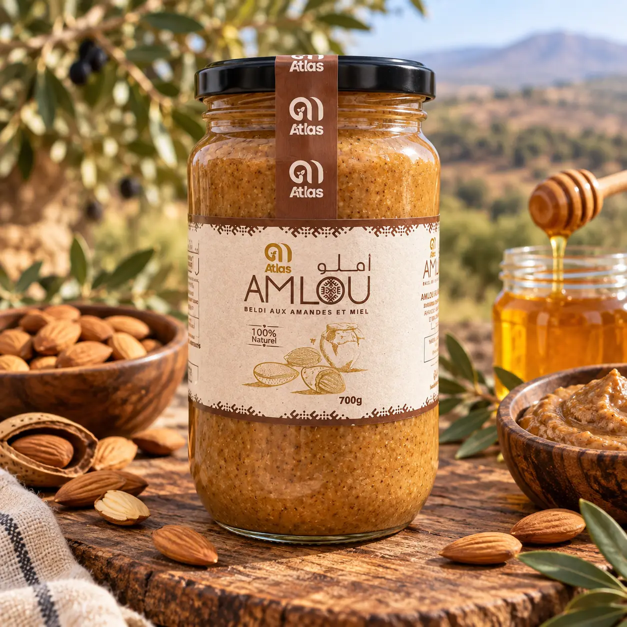Amlou with almonds, argan oil and free honey