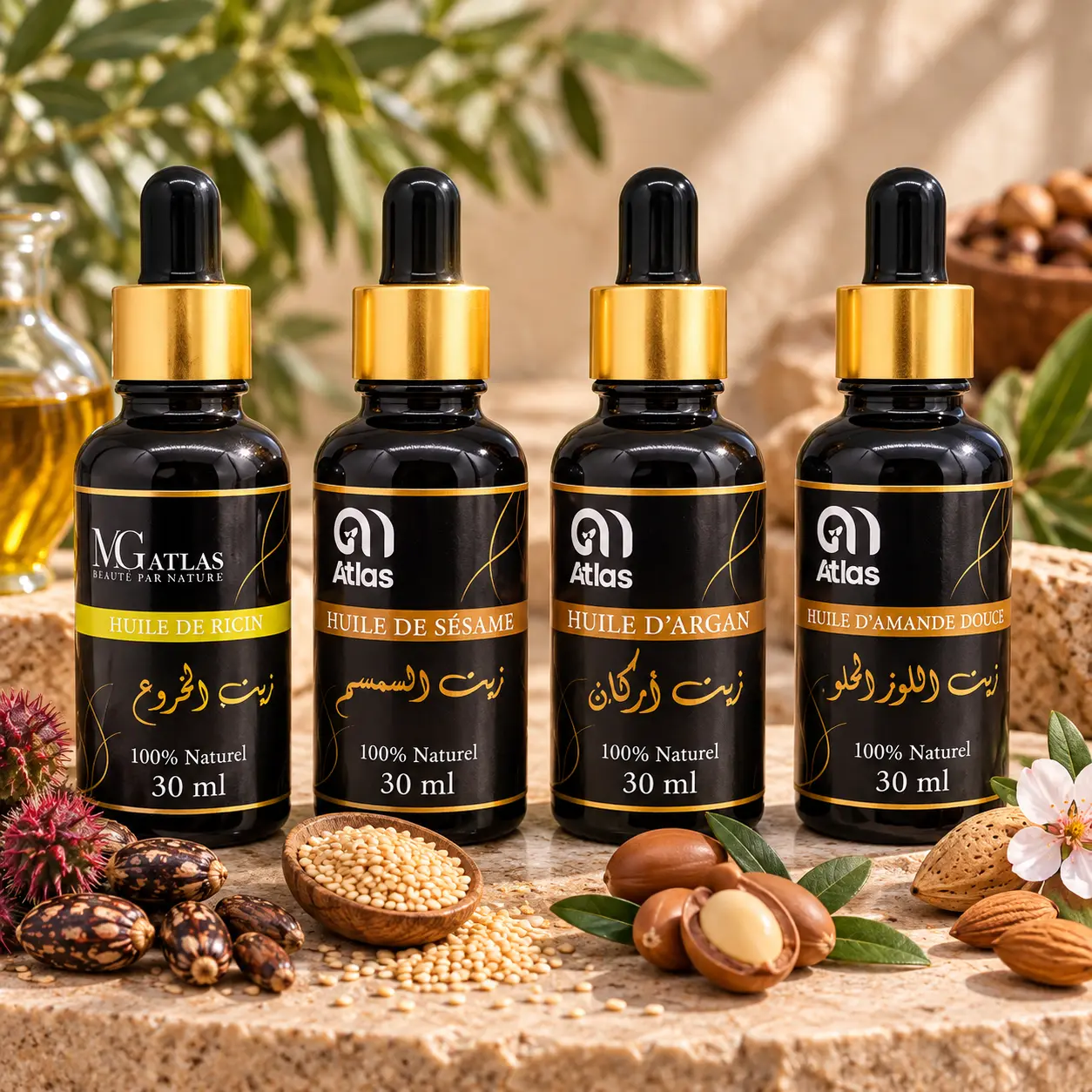 Natural beauty oils